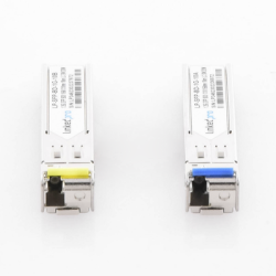 Transceptores Ópticos Bidireccionales SFP (Mini-Gbic) / Monomodo 1310 & 1550 nm / 1.25 Gbps / 1000BASE-BX / Conector LC/UPC Simplex / DDM / Hasta 10 km / 2 Piezas 