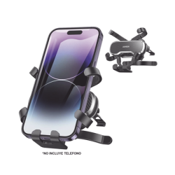 Soporte de Automóvil para Rendija de Ventilación |  Tecnología Gravity | Rotación de 360° | Suspensión por Gancho | Pinzas de Goma | Compatible con Rejilla de Ventilación Horizontal y Vertical.