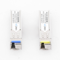 Transceptores Ópticos Bidireccionales SFP (Mini-Gbic) / Monomodo 1310 & 1550 nm / 1.25 Gbps / 1000BASE-BX / Conector LC/UPC Simplex / DDM / Hasta 40 km / 2 Piezas 