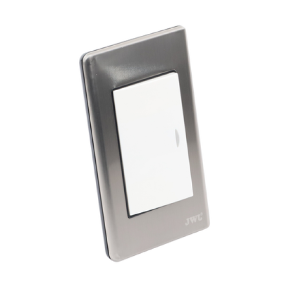 Apagador Sencillo de 10 A 127 V CA ~ 60 Hz / Placa de Acero.