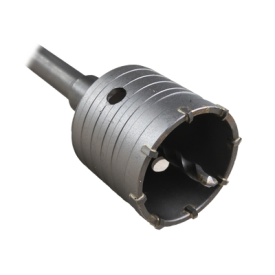 Broca Pasamuros SDS, Sacabocado P/Concreto 65mm con Ext. de 220mm (Ideal para Instalar MINISPLITS)