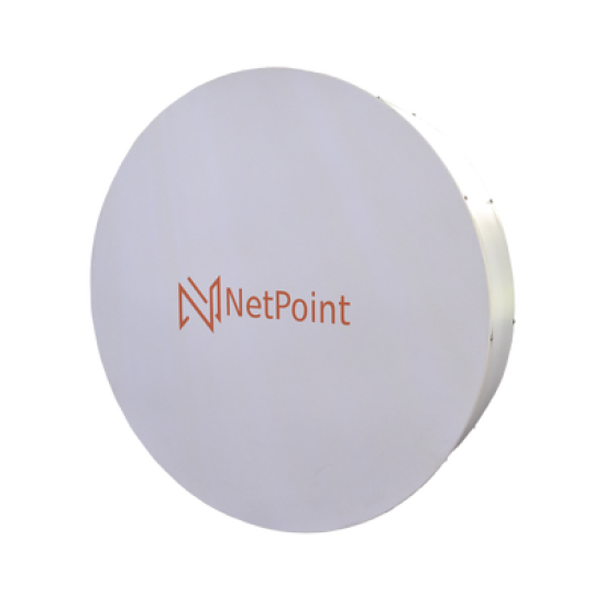 Antena de parabola profunda, blindada, con supresión al ruido de 2 ft, 4.9-6.4 GHz, Ganancia 30 dBi con SLANT de 45 ° y 90 °, ideal para hasta 30 km, Conectores N-hembra, montaje con alineación milimétrica.