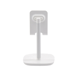 Soporte para Telefono Celular & Tablet / Ajustable de 5° a 45° / Base Antideslizante / Proteccion de Silicona / ABS / Amplia Compatibilidad con dispositivos de 4'' a 7.9'' / Color Blanco