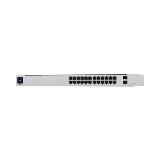 UniFi Switch USW-24-POE Gen2, Capa 2 de 24 puertos (16 puertos PoE 802.3af/at + 8 puertos Gigabit) + 2 puertos 1G SFP, 95W, pantalla informativa
