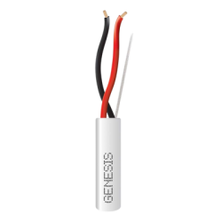 Bobina de 305 Metros de Cable 2 x 18 AWG / Uso INTERIOR / Riser / Blanco / Para aplicaciones en Alarmas de intrusión, Control de acceso, Interfonos, TV porteros, Automatizacion, Audio y Voceo.