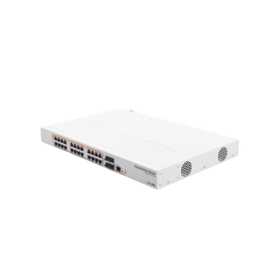 CRS328-24P-4S+RM - 24 port Gigabit Ethernet router/switch with four 10Gbps SFP+ 