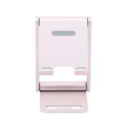 Soporte para Teléfono Celular de Aluminio / Angulo Ajustable / Amplia Compatibilidad con dispositivos de 4.7'' a 7.9'' / Antideslizante / Antiarañazos / Plegable / Color Rosa