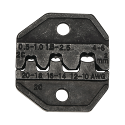 Matriz Ponchadora, Terminales  sin Aislamiento o de Cilindro Abierto, 10-20 AWG. Compatible con Pinza Ponchadora VDV200-010