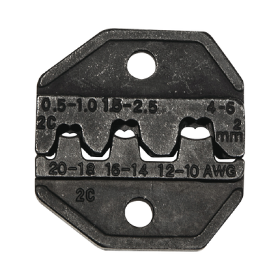Matriz Ponchadora, Terminales  sin Aislamiento o de Cilindro Abierto, 10-20 AWG. Compatible con Pinza Ponchadora VDV200-010