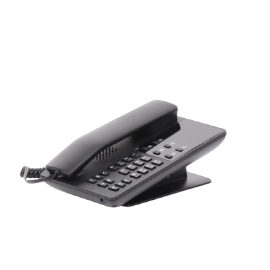 Teléfono IP Hotelero, 2 líneas SIP con 2 cuentas, codec Opus, IPV4/IPV6, color negro, con gestión en la nube GDMS