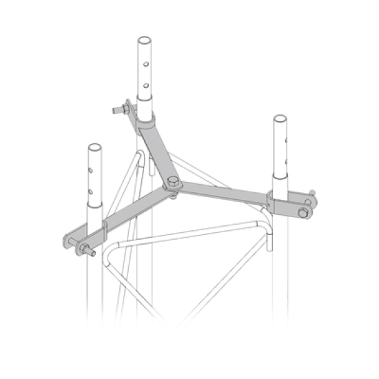 Brida para sujeción de retenida compatible con tramos STZ30G, Galvanizado por Inmersión en Caliente.