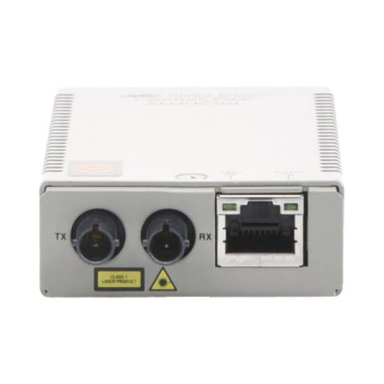 Convertidor de medios Fast Ethernet a fibra óptica, conector ST, multimodo (MMF), distancia hasta 2 km