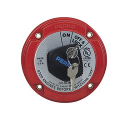 Switch Selector de Batería On / Off de Servicio Mediano, con Bloqueo por Llave para Sistemas Eléctricos Marinos