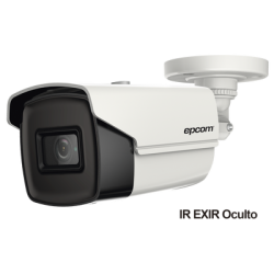 Bala TURBOHD 4K (8 Megapixeles) / Gran Angular 102º / Lente 2.8 mm / Exterior IP67 / IR EXIR 60 mts / dWDR