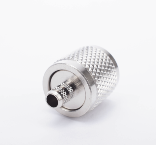 Conector UHF Macho (PL-259) de Anillo Plegable para Cable Coaxial RG-8/X, 9258, LMR-240,  Níquel/ Plata/ Baquelita.