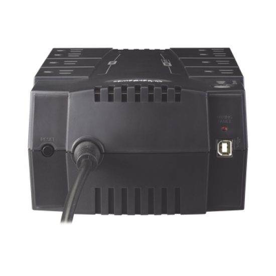 UPS de 550 VA/330 W, Topología Standby, Entrada 120 Vca NEMA 5-15P, Tipo Gabinete Compacto, Con 8 Tomas NEMA 5-15R