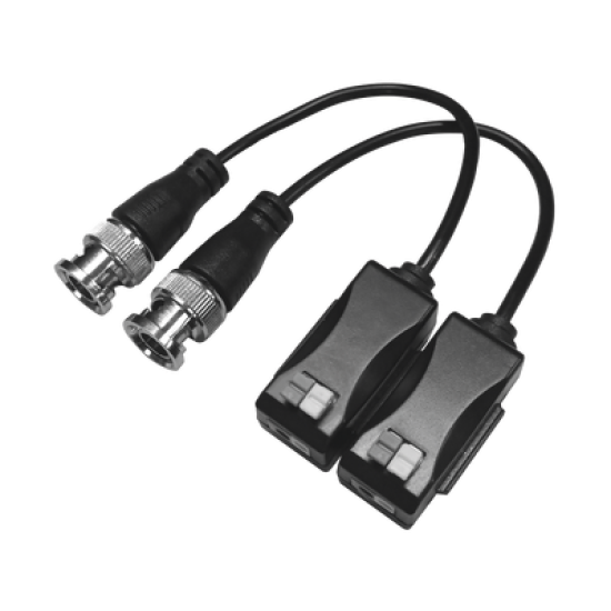 Kit de Transceptores (Baluns) con Terminal PUSH SUPERIOR PIG TAIL en ambos conectores, Resolución 4K , Cable flexible COAXIAL Blindado / COAXITRON / AUDIO POR COAXITRON /Conector 100% COBRE / Calidad PREMIUM