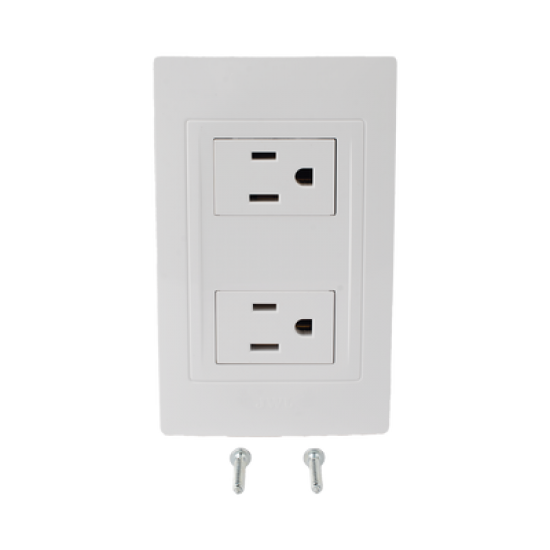 Contacto Dúplex de 127 V~60 HZ 15 A / Color Blanco.
