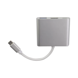 Adaptador Multipuerto USB-C 3.1 A HDMI 4K / USB 3.0 / USB – C /  Alta Velocidad de Transmisión de Datos / Admite Carga Rápida (PD) en el Puerto USB – C