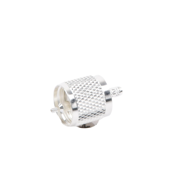Conector UHF Macho (PL-259) de anillo plegable para cables RG-58/U, RG-142/U.
