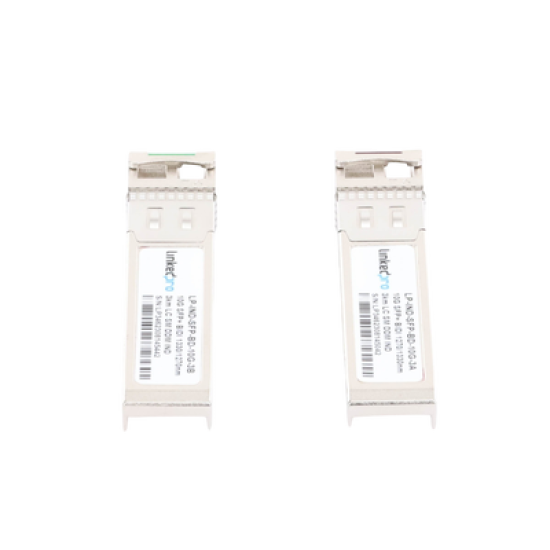 Transceptores Ópticos Industriales Bidireccionales SFP+ (Mini-Gbic) / Monomodo 1270 & 1330 nm / 10 Gbps / 10GBASE / Conector LC/UPC Simplex / DDM / Hasta 3 km / 2 Piezas