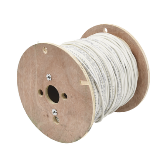 Bobina de 152 Metros de Cable / 2 x 16 AWG / BLINDADO / PLENUM / Color Blanco / Para Aplicaciones de Audio, Seguridad y Control