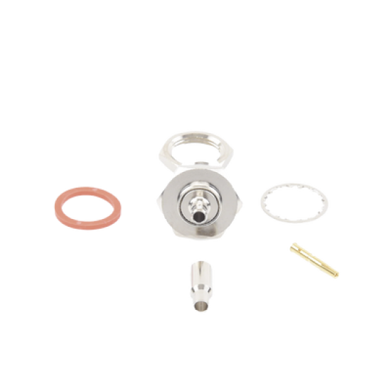 Conector TNC Hembra de montaje en Chasis tipo D Plano y anillo plegable para RG-174/U, 8216.
