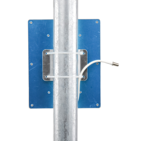 Antena Tipo Panel de Montaje en Pared, Multibanda 700-960 MHZ/ 1710-2170 MHz, 75 Ohm, conector F hembra.