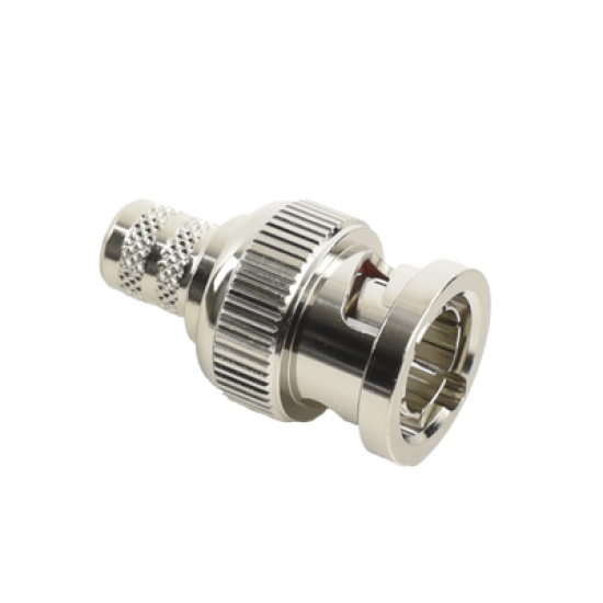 Conector BNC Macho de Anillo Plegable para Cable RG-6, Níquel/ Oro/ Teflón.
