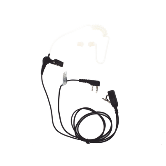 Micrófono - audífono de solapa con tubo acústico transparente para ICOM IC-F11/ 14/ 3021/ 3013/ 3103/ 3003/ 1100D/2100D