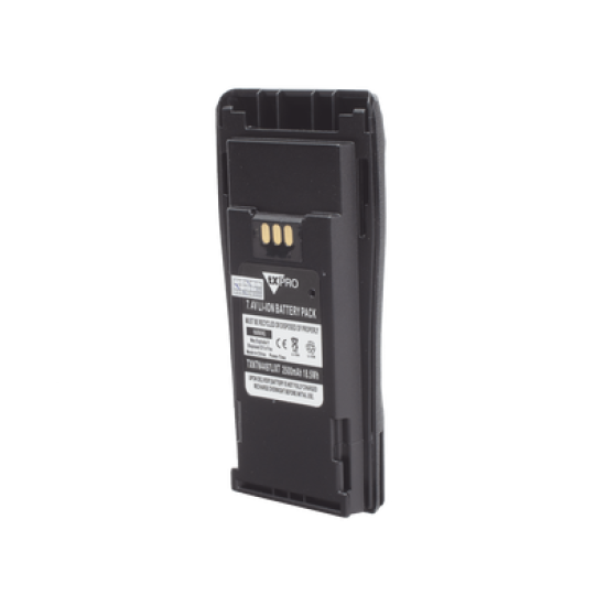 Batería de Li-Ion, 2500 mAh. Para radios EP-450/ DEP 450/CP200/CP250/PR400/GP3388/CP080/150/200.(incluye clip)