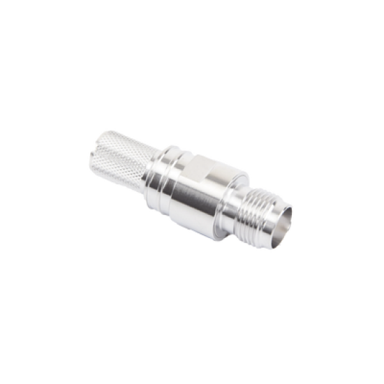 Conector TNC Hembra en Línea, Plegable Hex. con Pin Cautivo para cables Tipo RG-8/U, LMR-400