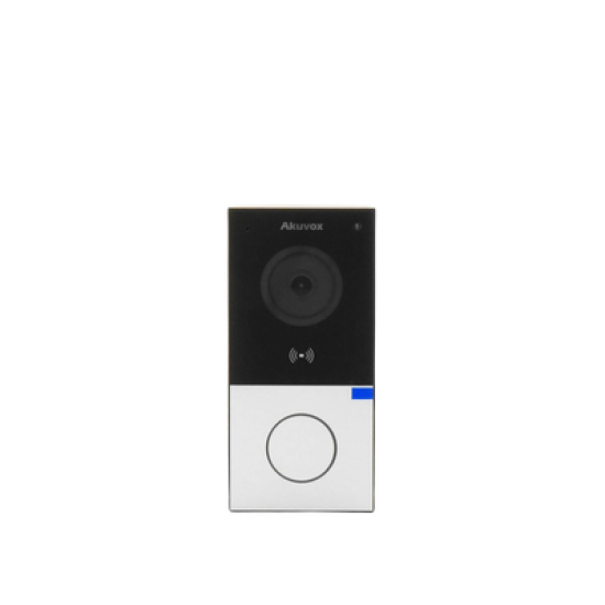 DOORBELL / WIFI / 100% en la Nube / POE / Bluetooth / NFC / Lector de Tarjetas MIFARE / Notificación en APP /  Llamada Telefónica / SIP / ONVIF / IP65 / Cámara 2 MP / Botón con Iluminación / Control de 1 Puerta