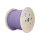 Bobina de Cable Blindado S/FTP de 4 pares, Cat7A, Inmune a Ruido e Interferencias, LS0H (Bajo humo, Cero Halógenos), Color Violeta, 305 m