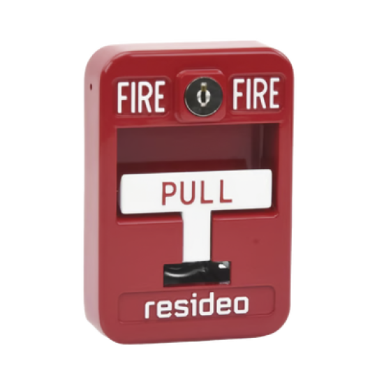 Estación de jalón convencional de acción simple color roja con cerradura