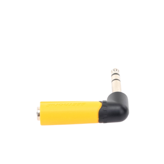 Conector Estéreo | 1/4in - 1/4in | Conector de angulo recto | Adaptador de Carcasa de Plastico