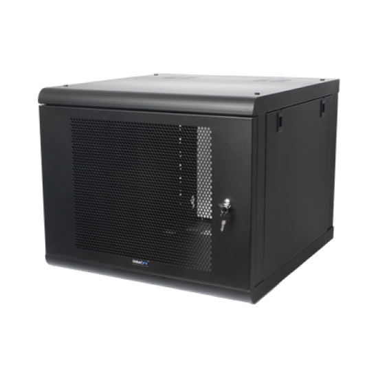 Gabinete de Pared con Puerta Perforada, 635mm de Profundidad, 9U Rack de 19'', Acero Reforzado