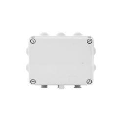 Caja de derivación de PVC Auto-extinguible con 10 entradas, tapa atornillada, 190 x 140 x 70 MM, Para Exterior (IP55)