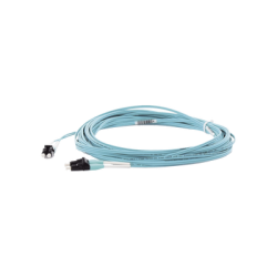 Jumper de Fibra Optica Multimodo 50/125 OM4, LC-LC Duplex, OFNR (Riser), Color Aqua, 10 Metros