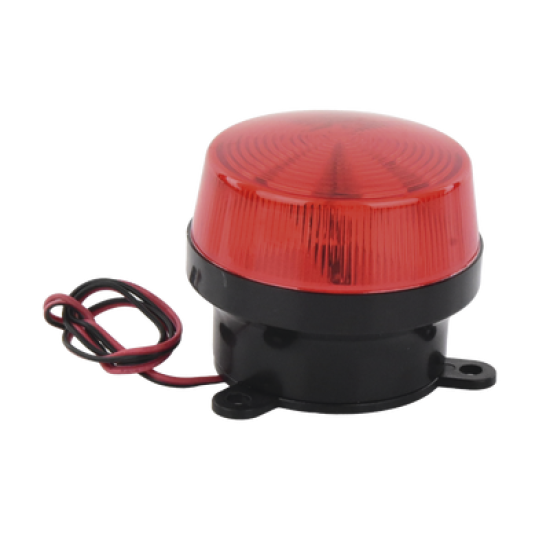 Mini estrobo color Rojo con montaje de pestaña.