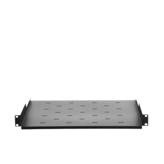 Charola para Soportar Equipos en Rack de 19, Profundidad de 34 cm, Color Negro, 1U