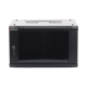 Gabinete PRECISION, Con Puerta de Cristal Templado, de 19in, 6UR, 450mm de Profundidad, Color Negro