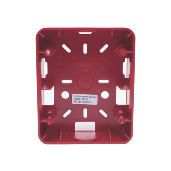 Caja Trasera Roja De Montaje Para Sirena/Estrobo Serie HE (0500-06360) De Hochiki 