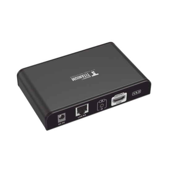 Receptor Compatible para Kits TT-383PRO4.0 / Resolución 1080P@60Hz / Cat 5e/6 / Distancia de 120 m / Control IR / Protocolo HDbitT / Compatible con Switch Gigabit .