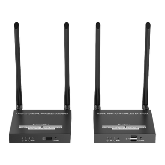 Kit Extensor Inalámbrico | 4K@60Hz | Transmisión hasta 50m | Transferencia IR | Emparejamiento SSID