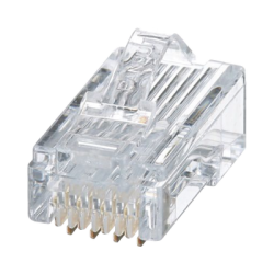 Plug RJ45 Cat5e, Para Cable UTP de Calibres 24-26 AWG, Chapado en Oro de 50 micras, Paquete de 50 piezas