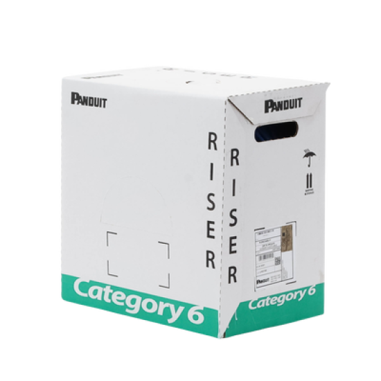 Bobina de Cable UTP, Categoría 6 de Alto Rendimiento (+350 MHz),  23 AWG, PVC (CMR, Riser), Bobina de 305 m, Color Azul