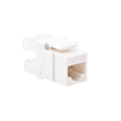 Módulo Jack Keystone Cat5e con terminación en ángulo 180 º  Color Blanco