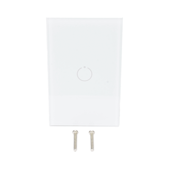 (ZWAVE) Interruptor On/Off panel táctil touch inalámbrico Zwave Plus 1 boton. Compatible con Hubitat HC8, Álula  M2M, otro 