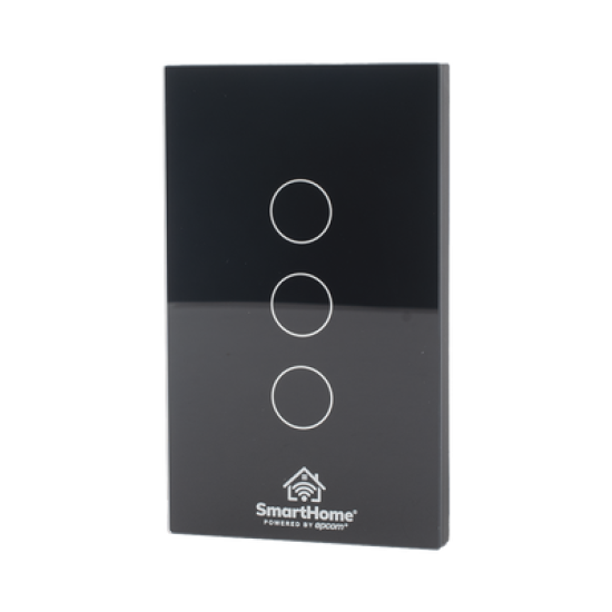 (Wifi) Apagador switch inalámbrico WIFI, control de 3 regresos de carga, 110V